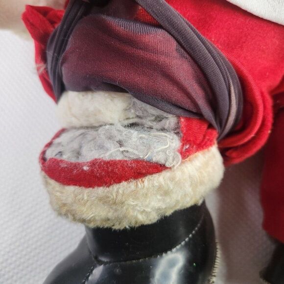 Vintage Rushton Rubber Face Santa 20" Plush Upcycled See Pics Description - Picture 13 of 13